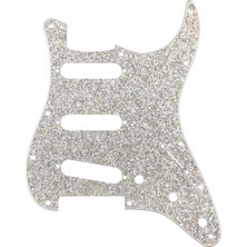 Jim Dunlop Fender Hybrid Glass Glitter Stratocaster Silver Sparkle Pickguard