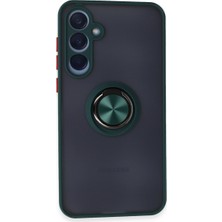 isiltikidsmoda Galaxy A35 5g Kılıf Montreal Yüzüklü Silikon Kapak - Yeşil