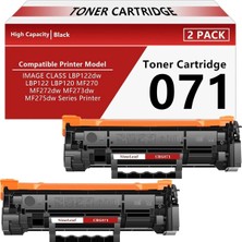 Afset 071 Çipli Black Toner Cartridge MF273DW MF270 MF275DW MF272DW LBP122 LBP120 (2 Pack)