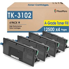 Afset TK3100 FS2100/4100/4200/4300 -1T02MS0NL0-(12.5K) Mono Toner 4 Adet