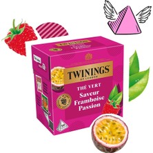 Twinings Frambuaz ve Çarkıfelek Meyvesi Aromalı Yeşil Çay 20 Bardak Poşet