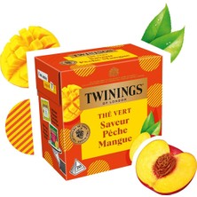 Twinings Şeftali ve Mango Aromalı Yeşil Çay 20 Bardak Poşet
