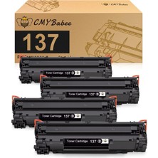Afset Hp CF283X/CRG737/MF236N MF232W MF216N MF244DW MF242DW MF232W(4 Pack, Black)