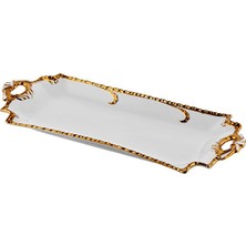 Roykıng Camelia Gold Dikdörtgen Kulplu Ince 44X18X3