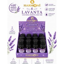 Harmoni Lavanta Çiçeği Esansiyel Uçucu Koku 10ML 12'li Stant Difüzör Esansı Buhurdanlık Yağı ve Oda Kokusu