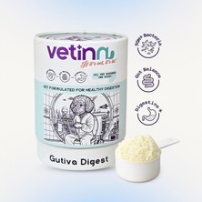 Gutiva Digest - Köpek Sindirim Sağlığı Destekleyici, Toz Form, Prebiyotik ve Probiyotik, Diyare ve Dışkı Formu Düzenleyici, Bağışıklık Desteği