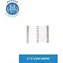 2.7 Ohm 1/4W Aırbag Dırenc (100 Adet) Orijinal Oto Beyin Tamir Entegreleri Merkan Elektronik