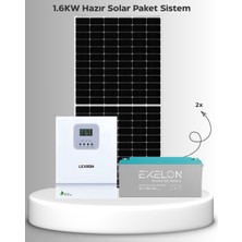 SB Solar 1.6kw Hazır Solar Paket | Mini Buzdolabı + Tv + Hidrofor | Bağ Evi - Hobi Bahçesi