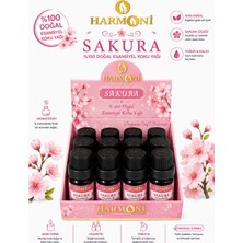 Harmoni Sakura  Çiçeği Esansiyel Uçucu Koku 10ML 12'li Stant Difüzör Esansı Buhurdanlık Yağı ve Oda Kokusu