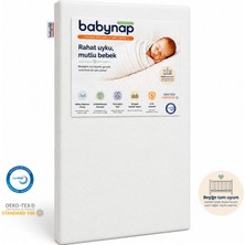 Babynap Babypedic 70X110 Bebek Yatağı, Beşik Yatağı, Yıkanabilir Fermuarlı Kılıf, Antibakteriyel İç Koruma, Dengeli Destek Yapısı, 10 cm