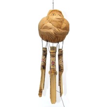 Yvz Store Maymunlu Bambu Rüzgar Çanı