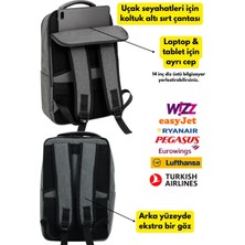 Jet Turtle Seyahat Sırt Çantası 40CM 40X25X15 cm Pegasus, Wizz Air, Ryanair, El Valizi Koltuk Altı Valizi