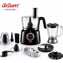 Arzum 1000W Güçlü Dikey Mutfak Robotu 1.2 Litre Hazne Paslanmaz Çelik Bıçaklı Smoothie Hazırlama Doğrama Rendeleme Fonksiyonlu Kompakt Tasarım