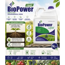 AgroTez Biopower Liquid Organomineral Sıvı Gübre 5 kg – Köklendirici, Deniz Yosunu ve Aminoasit Katkılı Bitki Besini