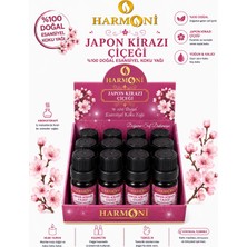 Harmoni Japon Kirazı  Çiçeği Esansiyel Uçucu Koku 10ML 12'li Stant Difüzör Esansı Buhurdanlık Yağı ve Oda Kokusu