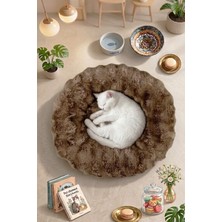 Empressco Aymira Home Puffy Peluş Yumuşak Simit Yuvarlak Kedi Köpek Yatağı Minder Kahve - Fiyatı, Yorumları