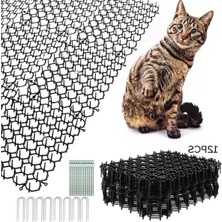 Die Grup Dikenli Kedi Kovucu Mat, 12 Adet ile 20 x 15 cm Boyutlarında Koruma Sağlar