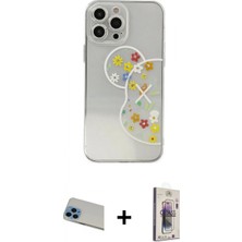Marsilyan™- iPhone 13 Pro Max Kılıf Eksen Asil Prime - Siyah Bilvis 3D Cam Ekran Koruyucu + Mavi Rainbow Kamera Lens Koruma Cam