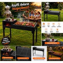 DtaGas Profesyonel Mangal Çelik Gövdeli Katlanabilir Ayaklı 4 kg Bahçe Kamp Piknik İçin