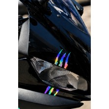 Banxtre Kask ve Motor Için Hologram Renk Pençe Izi Sticker Etiket