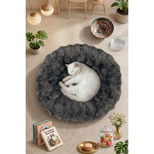 Empressco Dekomod Puffy Peluş Yumuşak Simit Yuvarlak Kedi Köpek Yatağı Minder Antrast - Fiyatı, Yorumları