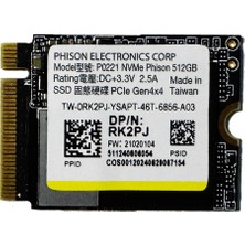Phison P0221 512 GB 3000/1000MB/S M.2 Nvme 22X30 SSD (Kutusuz)