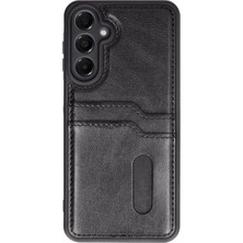 Uravas Store Galaxy A16 5g Kılıf Sara Kartvizitli Deri Kılıf - Siyah