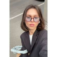 Ren Eyewear ORIJİNAL DARCY MAVİ CAM LEOPAR ÇERÇEVE  TASARIM UNİSEX GÜNEŞ GÖZLÜĞÜ