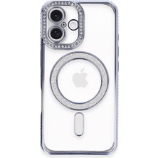 Uravas Store Iphone 16 Plus Kılıf Joke Simli Magneticsafe Kılıf - Mavi