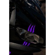Banxtre Kask ve Motor Için Mor Renk Pençe Izi Sticker Etiket