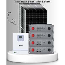 SB Solar 11KW Lityum Hazır Solar Paket | Klima  + Işletme Kullanımına Uygun | Villa - Müstakil Ev - Işletme