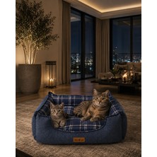 Empressco Bir Pati Izi Premium Kedi ve Köpek Yatağı Kafa Destekli Kaydırmaz Taban Yıkanabilir Fermuarlı Çift Taraflı Minder %100 Boncuk Elyaf - Fiyatı, Yorumları