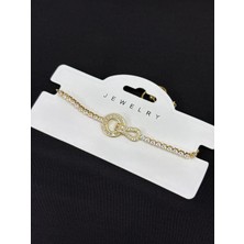 Melisa Takı & Aksesuar 316L Çelik Jewelry Gold Renk Asansörlü Bileklik