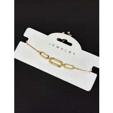 Melisa Takı & Aksesuar 316L Çelik Jewelry Gold Renk Asansörlü Bileklik