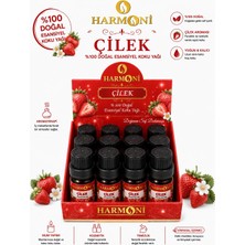 Harmoni  Çilek Esansiyel Uçucu Koku 10ML 12'li Stant Difüzör Esansı Buhurdanlık Yağı ve Oda Kokusu