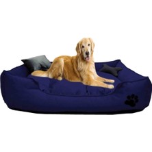 Empressco Mavi Vitrin Ultrasoft Büyük Irk Köpek Yatağı Yıkanabilir Yüksek Kaliteli Kumaş Pati Işlemeli - Fiyatı, Yorumları