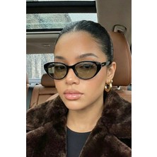 Ren Eyewear Porfo Pre Kadın Siyah Çerçeve soft camlı Cat eye Güneş Gözlüğü | UV400 Koruma