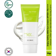 Scinic Enjoy Safety Mild Sun Cream Hassas Ciltler Için Nemlendirici Güneş Koruyucu 50GR
