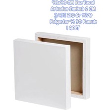 Seyfi Kırtasiye 40X40 cm Bez Tuval Arkadan Zımbalı 2 cm Şase 210 gr %70 Polyester % 30 Pamuk 1 Adet