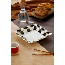 Cooker 30 cm Porselen Kare Sunumluk Dekoratif Kase CKR3836