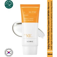Scinic Enjoy Perfect Daily Sun Cream Ex SPF50+ Pa++++ Hafif Yapılı Günlük Yüksek Koruma Faktörlü Güneş Kremi 50ML