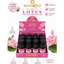 Harmoni Lotus Çiçeği Esansiyel Uçucu Koku 10ML 12'li Stant Difüzör Esansı Buhurdanlık Yağı ve Oda Kokusu