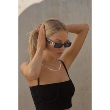 Ren Eyewear Coolbb Siyah , Bb Aksesuarlı Siyah Muadil Popüler Güneş Gözlüğü