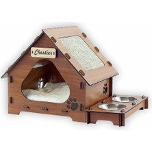 Empressco Woodenreal Kedi Köpek Evi ve Mamalık Tırmalama Duvarlı Minderli Cat Dog House Ahşap 6mm - Fiyatı, Yorumları