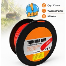 Badem10 Motorlu Tırpan Misinası 3,3 mm 90 Metre Yuvarlak Dayanıklı Uzun Ömürlü Profesyonel Plastik Ip