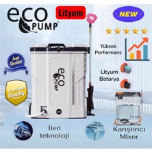 HDF Pomilsan Eco Pump Lityum Bataryalı Şarjlı İlaçlama Makinesi - 16 Litre - Otomatik Karıştırıcılı (Mixer)