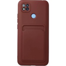 Redmi 9c Kılıf Kelvin Kartvizitli Silikon - Bordo