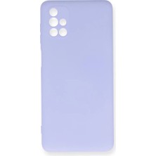Galaxy M51 Kılıf Nano Içi Kadife Silikon - Lila