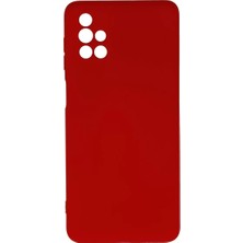 Galaxy M51 Kılıf Nano Içi Kadife Silikon - Kırmızı