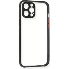 Iphone 12 Kılıf Miami Şeffaf Silikon - Siyah